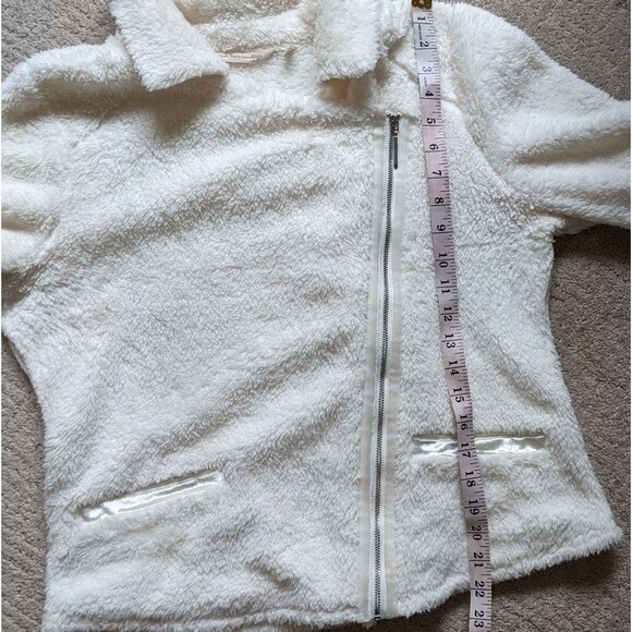 Soft Surroundings Mikka Moto Sherpa Jacket Full Zip Size Medium - Picture 6 of 10